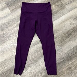 Danskin Ladies High Rise Brushed Legging Purple, Size M